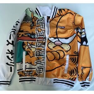 Member's Only Men's Garfield Windbreaker Jacket SIZE M Satin Character Cartoon
